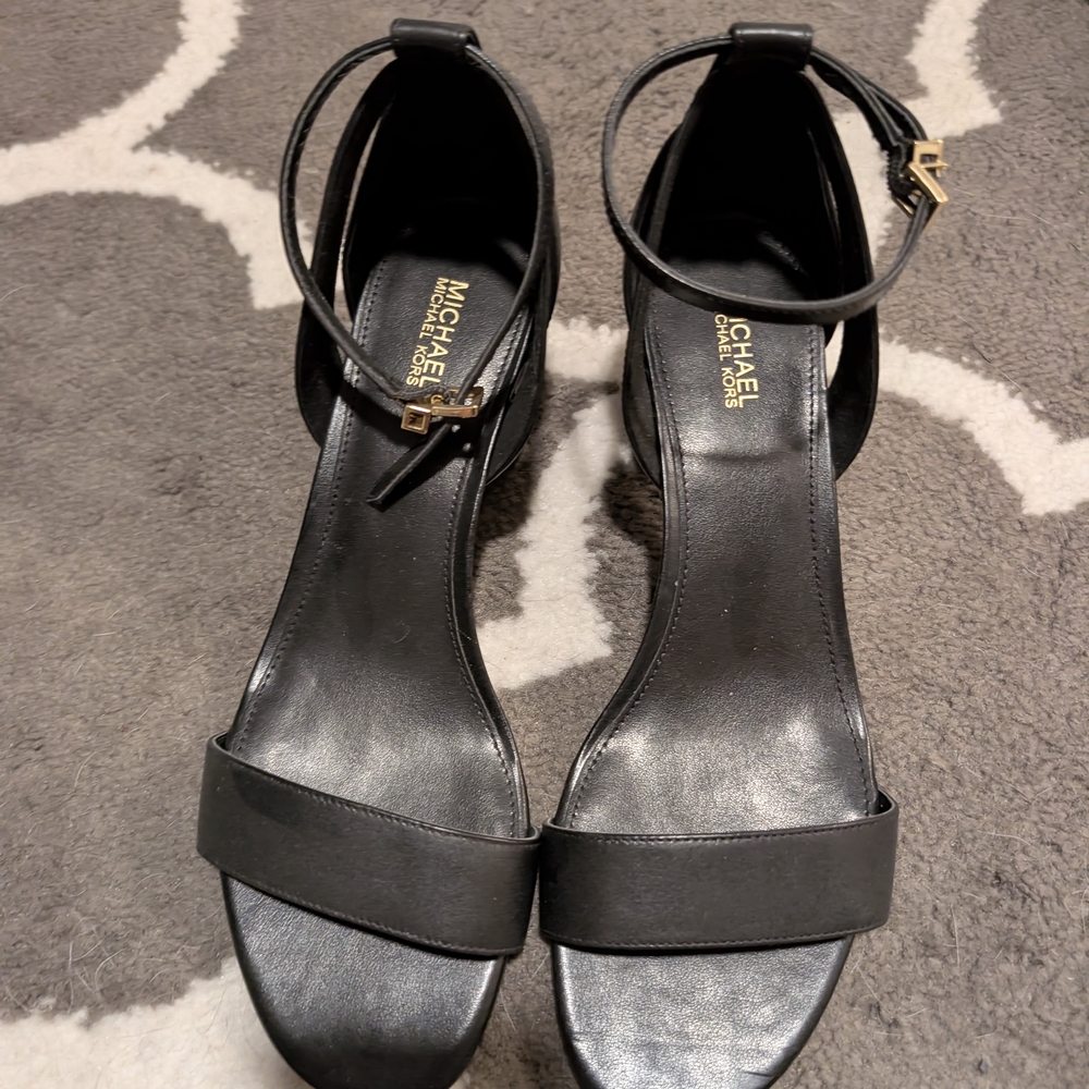 Michael Kors Black Ankle Strap Heels